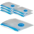 Produktbild: Relaxdays Vakuumbeutel, 6er Set, Xl Kompressionstüten Reise, Kleidung & Decken, Vakuumierbeutel Für Ventil, Transparent