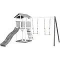 Produktbild: Spielturm, Grau, Weiß, Holz, Kunststoff, 356.6x241.9x349 cm, EN 71, CE, FSC 100%, Outdoor Spielzeug, Spieltürme