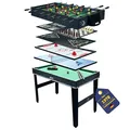 Produktbild: Best Sporting Tischkicker Kinder & Erwachsene 10 in 1 Set I Multigame-Spieltisch I Air-Hockey Tischtennis Billard-Tisch u.v.m. I Tischfußball Kinder I Kicker in 122 x 60 x 81,5 cm (Schwarz)