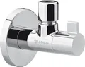Produktbild: SCHELL 053900699 Eckventil , Eckregulierventil WING , Design-Ventil mit Körper Messing und Griff aus Kunststoff, Konus-Quetschverschraubung mit Längenausgleich , DN 15G 1,2AG x DN 10G 3,8AG, Chrom