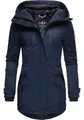 Produktbild: Navahoo Wintermantel Avrille II sportlicher Damen Winter Kurzmantel mit großer Kapuze
