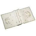 Produktbild: Villeroy & Boch – Colourful Spring Tischläufer Schneeglöckchen Weiß, Maschinenwaschbar, Gobelin Läufer Frühling Blumen Schmetterlinge, Unterleger Tisch Ostern, Baumwolle/Polyester