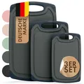 Produktbild: Schneidebrett Set mit 3 Größen S/M/L - Schneidebrett Kunststoff groß + Saftri...
