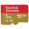 Produktbild: SanDisk Extreme 1TB microSDXC UHS-I V30 mit SD-Adapter SDSQXAV-1T00-GN6MA