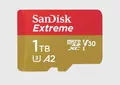 Produktbild: SanDisk Extreme microSDXC-Karte 1024 GB Class 10, UHS-I, v30 Video Speed Class stoßsicher, Wasserdicht