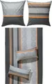 Produktbild: Erwin Müller Bettwäsche grau-silber-orange 1x 135x220 cm + 1x 40x80 cm