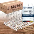 Produktbild: PRIOstahl Taubenabwehr Vogelschreck 5-reihig 5 Meter (10 x 0,50cm Spikes) Vogelabwehr aus Edelstahl
