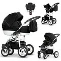 Produktbild: Kinderwagen-Set Craft Eco 5 in 1 inkl. Sportsitz, Autositz, Iso Base und Zubehör - 17 Teile - in 16 Farben