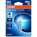 Produktbild: OSRAM COOL BLUE® INTENSE H1, +100% mehr Helligkeit, bis zu 5.000K, Halogen-Scheinwerferlampe, LED-Look, Einzelblister (1 Lampe)