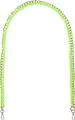 Produktbild: styleBREAKER Taschen Schulterriemen mit eingeflochtener Kette, Wechsel Taschengurt, Handyband, Handykette, Karabiner 02013038, Farbe:Neongelb