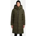 Produktbild: khujo Steppmantel Jilias5-YM warmer Damen Wintermantel mit Kapuze und großen Taschen grün M (38)