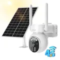 Produktbild: Xega 4G LTE Überwachungskamera Aussen Solar mit SIM Karte - 2K HD 3MP PTZ Kabellos Kamera Ohne WLAN Outdoor Akku 355°/90° Schwenkbar PIR Erkennung Farb/IR Nachtsicht 2-Wege-Audio IP66