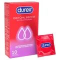 Produktbild: ♥ 10 durex Kondome Gefühlsecht Extra feucht 56mm Condome