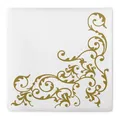 Produktbild: Mank Servietten Pomp Gold Weiß festlich Hochzeitsdeko Serviette goldene Hochzeit Tischdeko Deko 50Stk 40x40cm