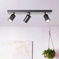 Produktbild: BRILLIANT schwarze Deckenleuchte JELLO | 3er Deckenspot mit wechselbarem LED Leuchtmittel | 3x 4,5W 345 Lumen 3000 Kelvin | Metall - Schwarz