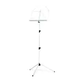 Produktbild: K&M 100/1 Notenpult Weiß – Ausziehbarer Notenständer 62,5 - 124 cm - klappbare Notenablage, faltbares Metall-Stativ