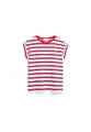 Produktbild: ARMEDANGELS Damen T-Shirt aus Bio-Baumwolle IDAARA Stripes Loose Fit Light Oatmilk-Mars Red-Dynamo Blue Xs