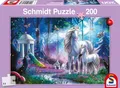 Produktbild: 200 Teile Schmidt Spiele Kinder Puzzle Einhornstute mit Fohlen 56486