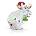 Produktbild: Swarovski Mo Festtage Jahresausgabe 2025, Weihnachtliche Kristallfigur, Kuh Mo im Festtagsoutfit mit Strahlenden Bunten Flatback-Kristallen, Größe: 4.5 x 2.5 x 4.4 cm