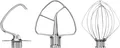 Produktbild: Kitchenaid 5KSM5TH3PSS Edelstahlrührer 3er Set