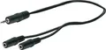 Produktbild: Schwaiger KHA4280 533, 3.5mm, Männlich, 3.5mm, Weiblich, 0,2 m, Schwarz