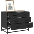 Produktbild: Schubladenschrank Schwarz 70x41x56 cm Holzwerkstoff - Vidaxl