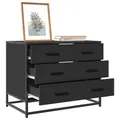 Produktbild: Schubladenschrank Schwarz 70x41x56 cm Holzwerkstoff