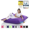 Produktbild: LAZY BAG Original Riesen-Sitzsack Cotton XXL 180x140cm mit 400L | hautfreundliches Baumwolle Sitzkissen 2-in-1 relaxtes Sitzen & Liegen | Perfekte Ergonomie Dank 4 Mio. EPS-Perlen | waschbarer Bezug
