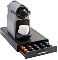 Produktbild: Amazon Basics 1 Schubladenbox zur Aufbewahrung von Nespresso Originalline Kaffeekapseln, Kunststoff, Fassungsvermögen: 50 Kapseln, Belastbarkeit 4,5 kg, Schwarz