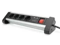 Produktbild: DIGITUS DA-70614 Steckdosenleiste 4-fach 2x USB 1.5 m Alu