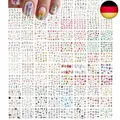 Produktbild: Rosymormor 84 Blatt Blume Nagelsticker, Wassertransfer-Nagelaufkleber Florale