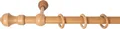 Produktbild: SN Deco - Stilgarnitur Gardinenstange Vorhangstange Filigrano, Holz, 28 mm, 1-Lauf, Komplettset mit Ringen, Farbe Eiche, 120 cm