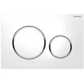 Produktbild: Betätigungsplatte SIGMA20 weiß/ glanz-chrom, 2-Mengen-Spülung - 115882KJ1