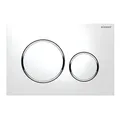 Produktbild: GEBERIT Betätigungsplatte SIGMA20 für 2-Mengen-Spülung, weiss / glanzchrom
