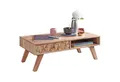 Produktbild: Wohnling Couchtisch WL5.599 REWA Wohnzimmertisch Holz Massiv Sofatisch Tisch Schublade (95x35x50cm Akazie Massivholz / Metall Rechteckig), Wohnzimmertisch Schublade, Sofatisch Kaffeetisch