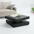 Produktbild: Couchtisch Florenz 76x76x38 cm Schwarz [en.casa]
