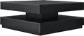 Produktbild: Couchtisch 'Florenz' Wohnzimmertisch quadratisch 76 x 76 x 38 cm drehbare Tischplatte Schwarz