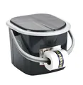 Produktbild: Tragbare Eimer Toilette WC Schüssel  Outdoor Toilette BranQ Schwarz 15,5Liter