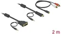 Produktbild: DELOCK 84455 - DVI 24+1 > HDMI-A + Audio Adapter, 2 m