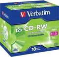 Produktbild: Verbatim 10 x CD-RW - 700 MB 8x - 12x - Jewel Case (Schachtel)