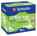 Produktbild: Verbatim CD-RW DataLifePlus 8-12X 700MB High Speed,10 Pack.Rewriteable, 43148