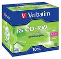 Produktbild: VERBATIM CD-RW 80MIN 10X JEWEL 10 43148 By VERBATIM