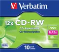Produktbild: Verbatim CD-R/CD-RW CD-RW 700MB 12X 10er JC 10 Stück