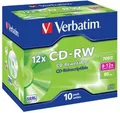 Produktbild: 10 Verbatim Rohlinge CD-RW 700MB 80Min 12x Jewelcase