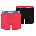 Produktbild: PUMA Unisex Kinder Boxershorts Basic, Red / Black, 128