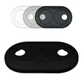 Produktbild: 3 STÜCK Doppel Heizungsrohr Rosetten, Rohrabstand variabel, Farben und Größen, Rohrabdeckung, Verkleidung, Heizkörper Rosetten, Abdeckungen Heizungsrohr (18mm, Tiefschwarz RAL 9005)