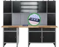 Produktbild: Ondis24 Werkstatteinrichtung 240cm Komplett Werkstattset Werkbank aus Metall LED