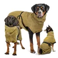 Produktbild: Hundebademantel aus 100% Baumwolle  Saugstarker Bademantel Hunde mittel  Kusc...