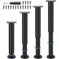 Produktbild: Möbelfüße Verstellbar Möbelbeine Höhenverstellbar Metall Schwarz 25-43cm