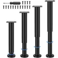 Produktbild: Möbelfüße verstellbar, Möbelbeine 25-43cm, Metall Schwarz, Sofa, Bett, Schran...